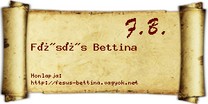 Fésüs Bettina névjegykártya